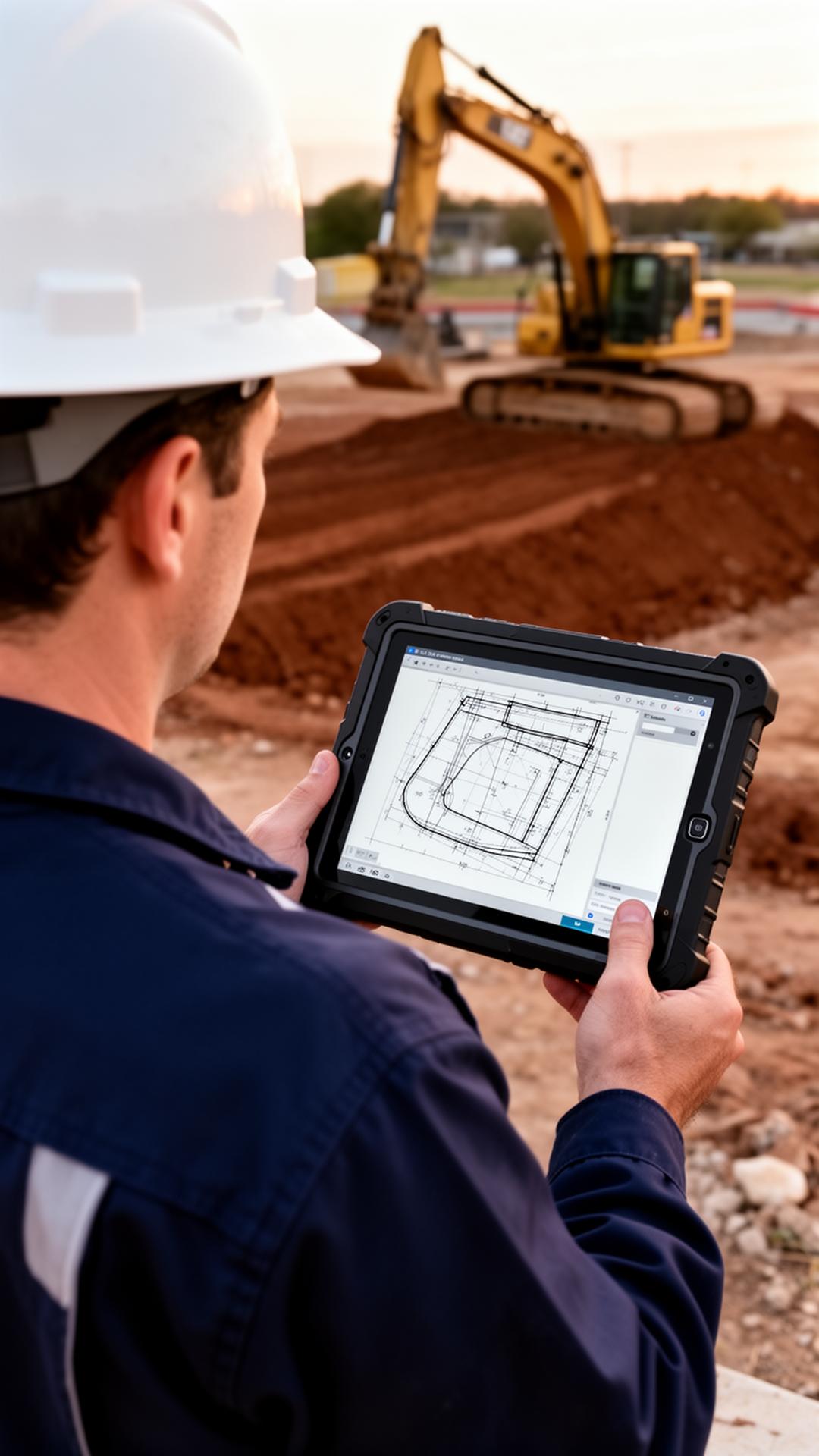 BuildNext Texas leadership reviewing plans on an active jobsite